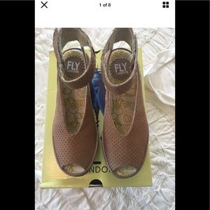 Fly London Tan Wedges